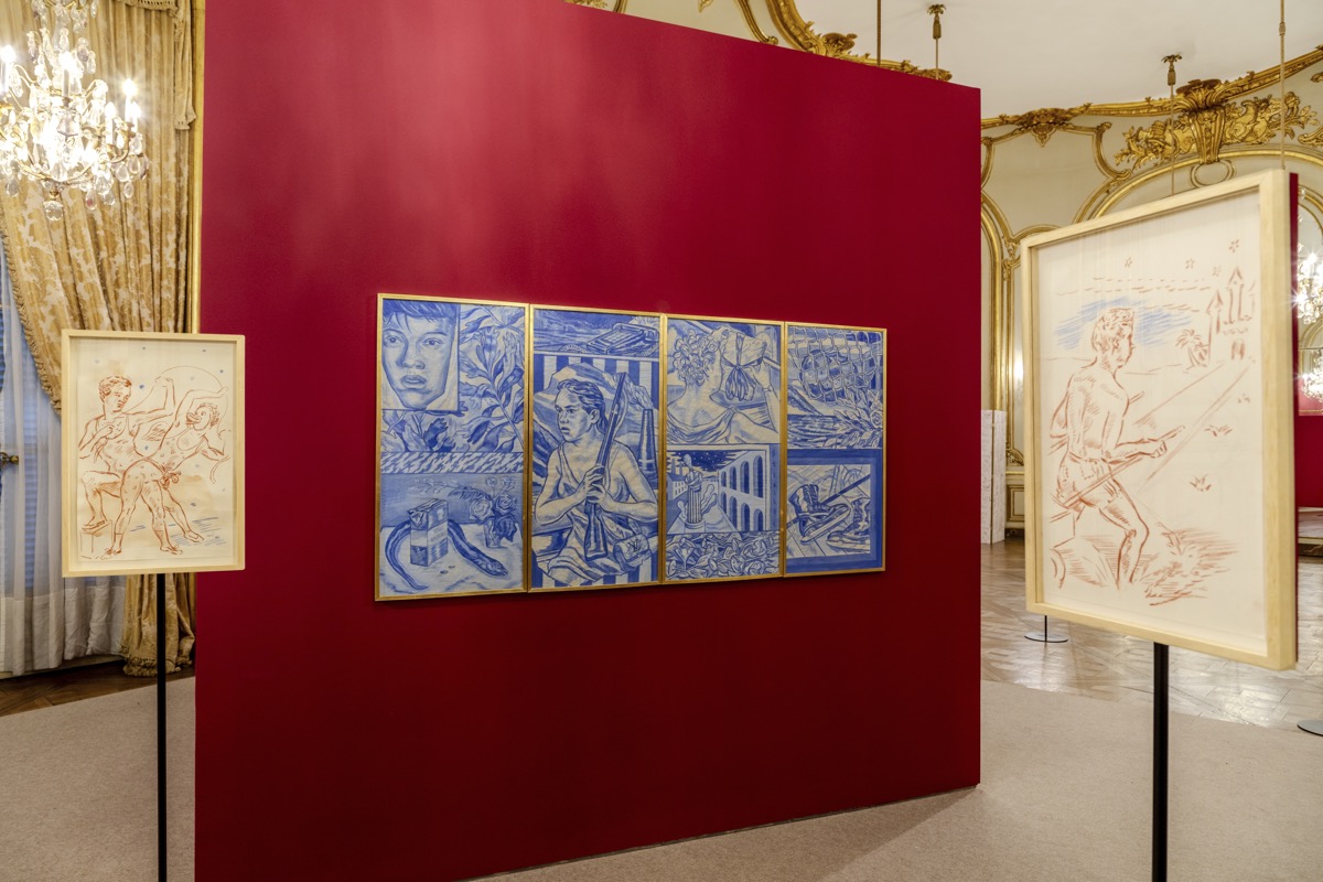 Los temples azules -reminiscencias de los azulejos portugueses- que Vecino investiga hace años.