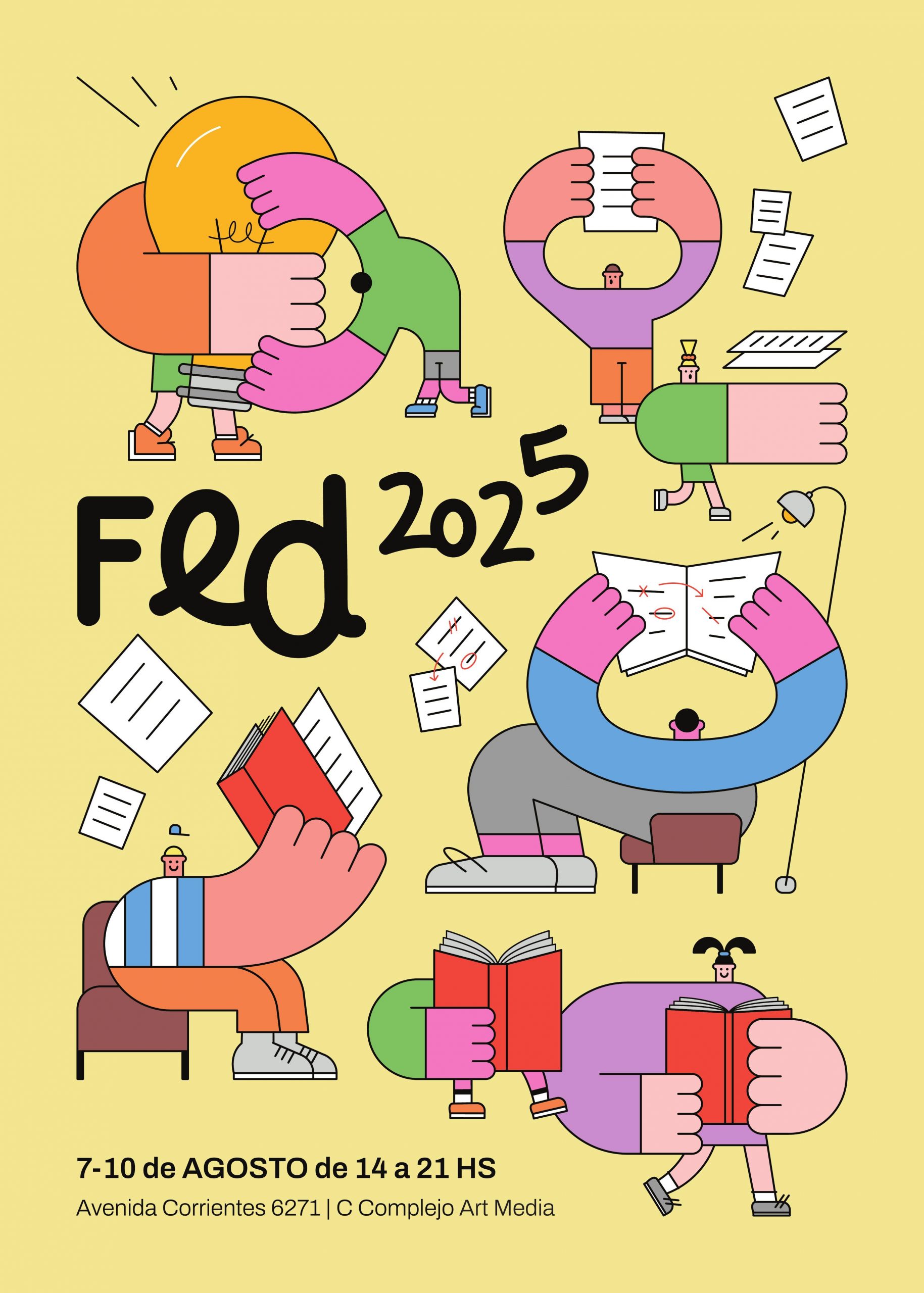 El afiche de la FED (Feria de Editores) de Celeste Barta.