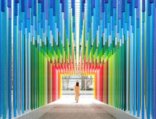 Así es “Mirage”:  la escultura de 100 colores de Google creada por Emmanuelle Moureaux