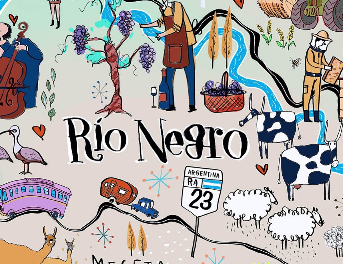 Bernasconi construyó una obra de arte sobre Río Negro que despierta emociones.