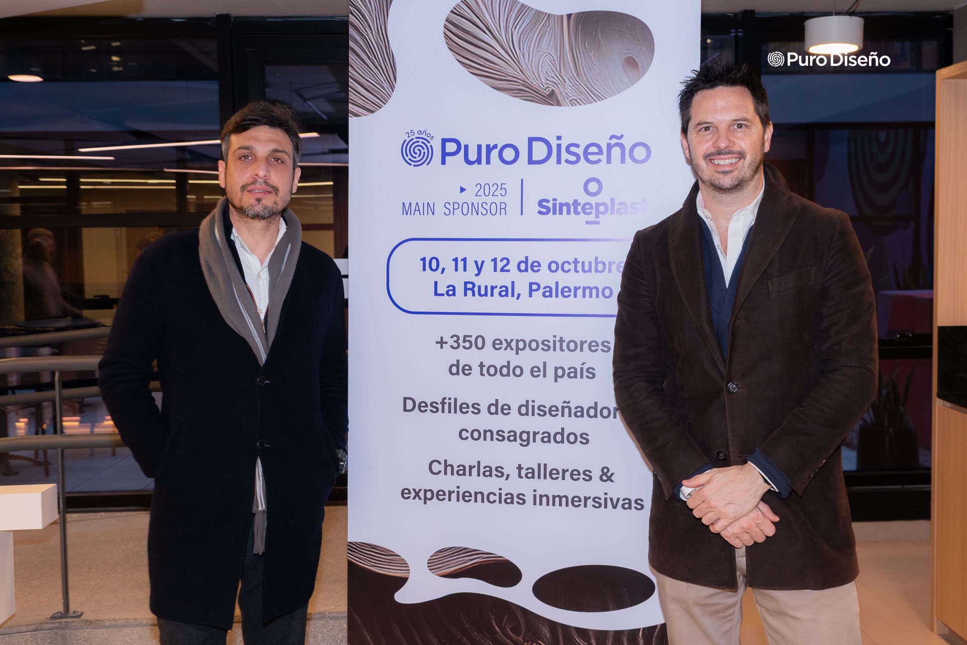 Matías Rosado, director y productor general de feria Puro Diseño y Juan Astibia, presidente de Atlántida. 