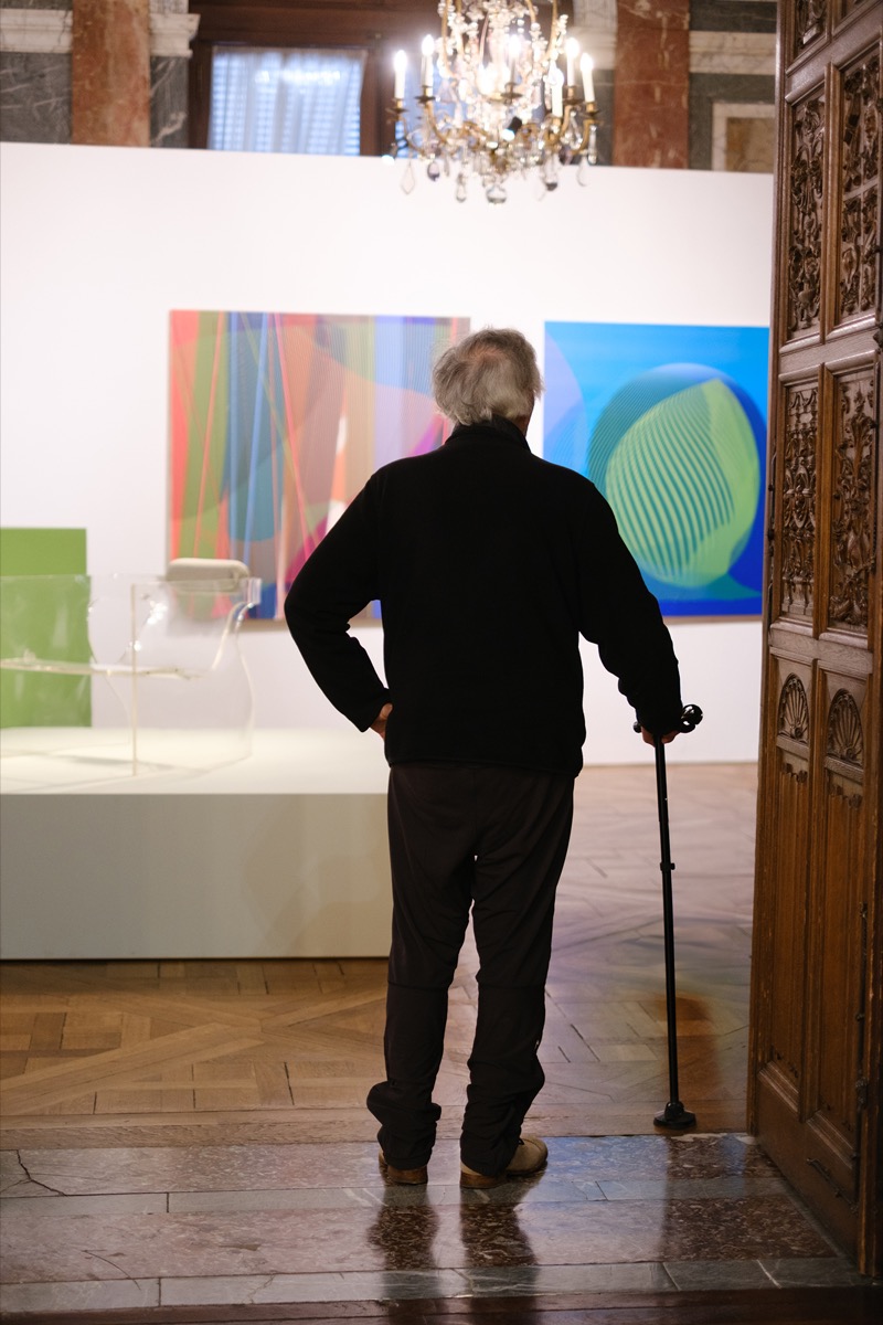Con casi 93 años Alberto Churba participó de "la muestra infinita" en el Museo Nacional de Arte Decorativo.