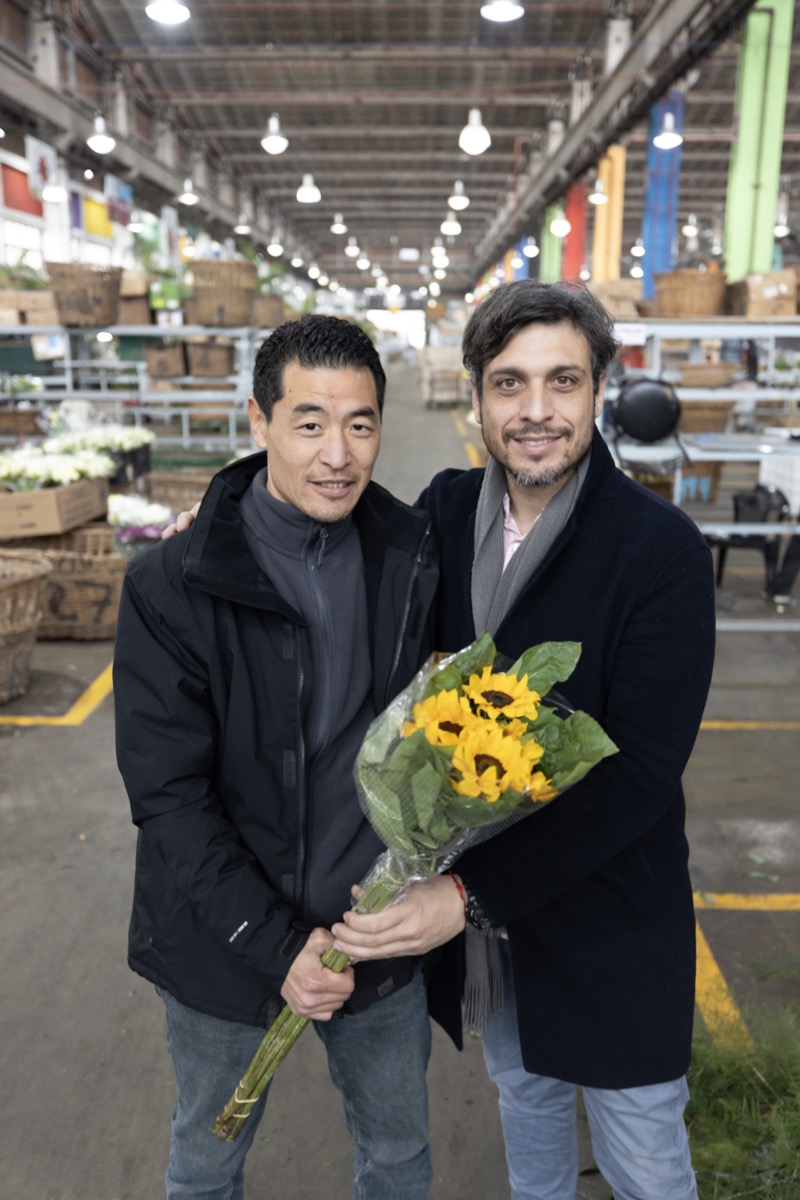 Silvio Haniu, Presidente de la Cooperativa Argentina de Floricultores, y Matías Rosado, director y productor de feria Puro Diseño.