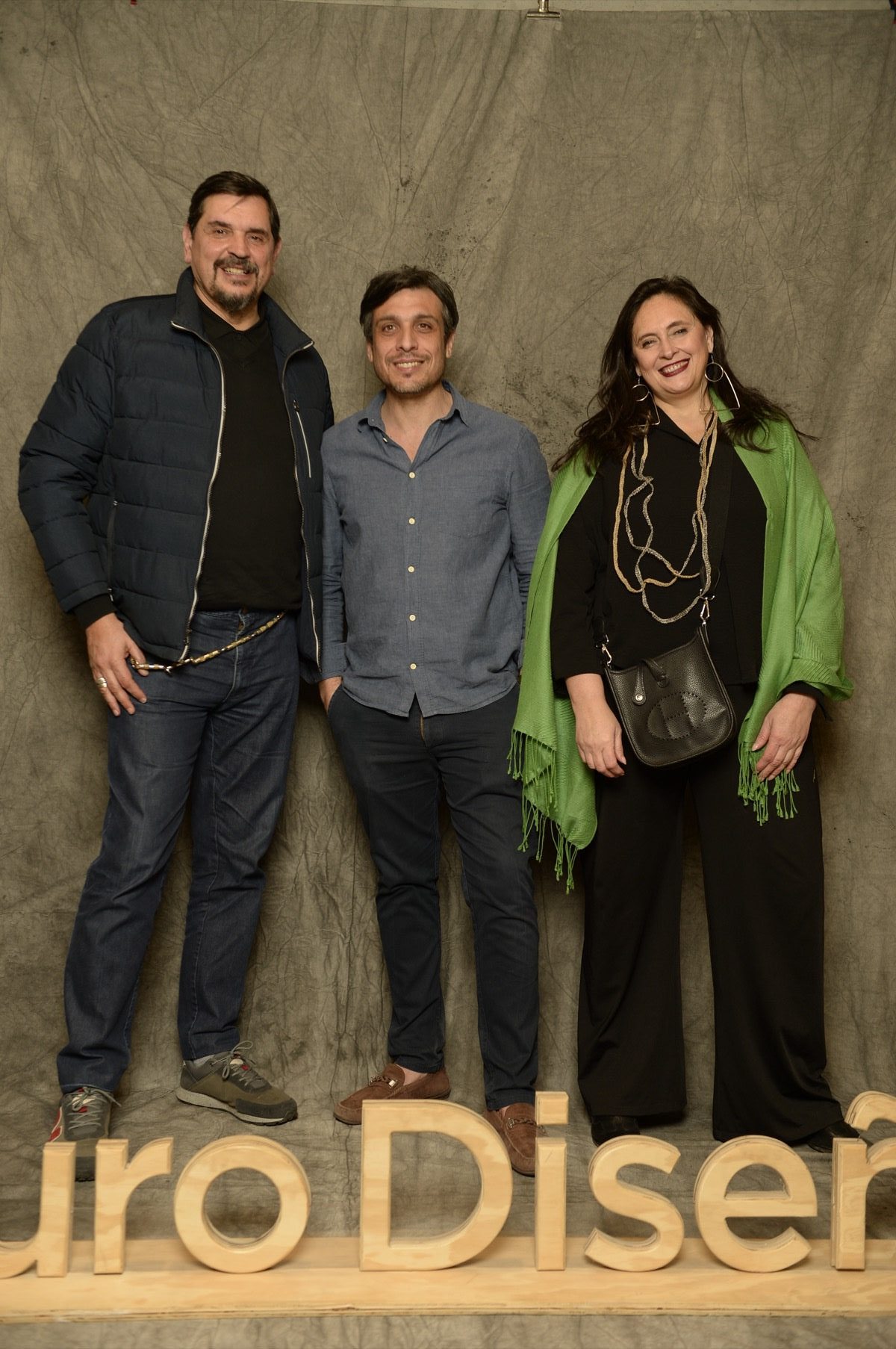 Con Marcelo Senra y su hermana, Mónica Senra. 