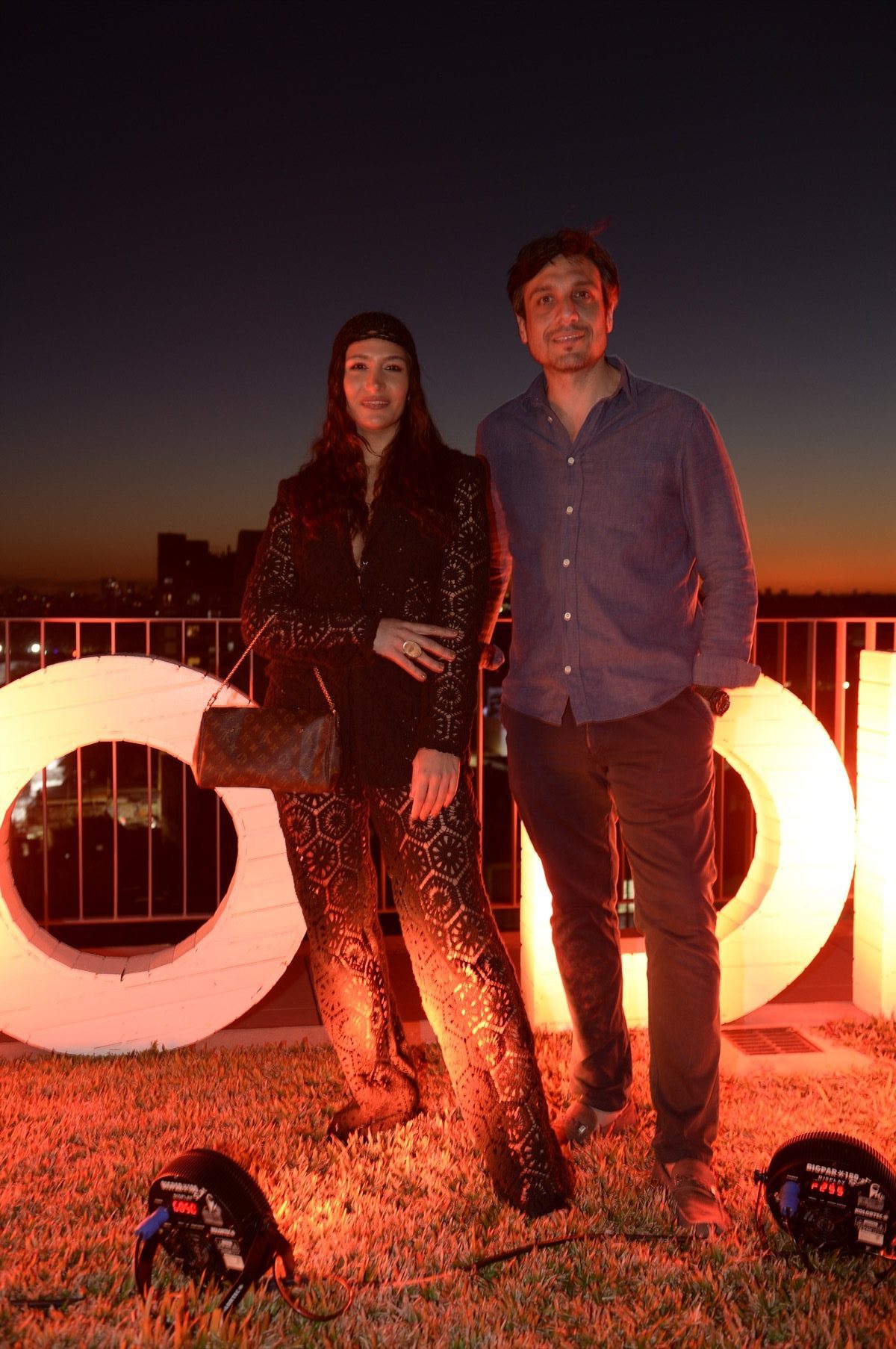 Lara Simone, conductora de los eventos de Puro Diseño, y Matías Rosado, director y productor de la feria. 