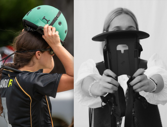 Una diseñadora argentina creó un protector cervical para polistas  