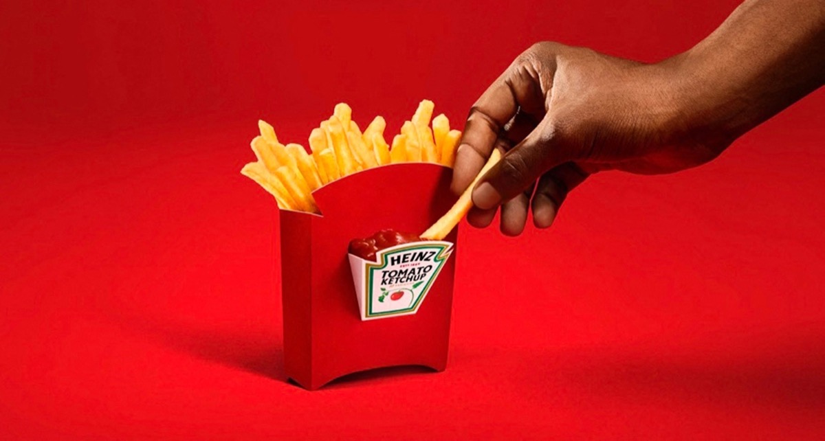 El diseño de Heinz transforma la experiencia de comer papas fritas. 