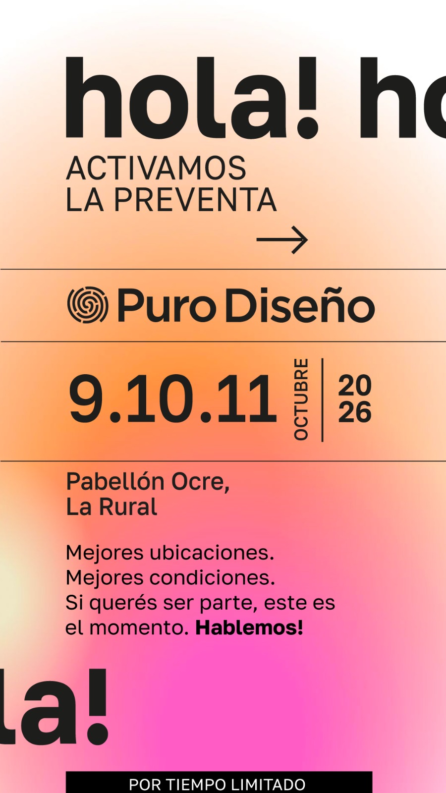 El primer llamado a los expositores de Feria Puro Diseño 2026. 