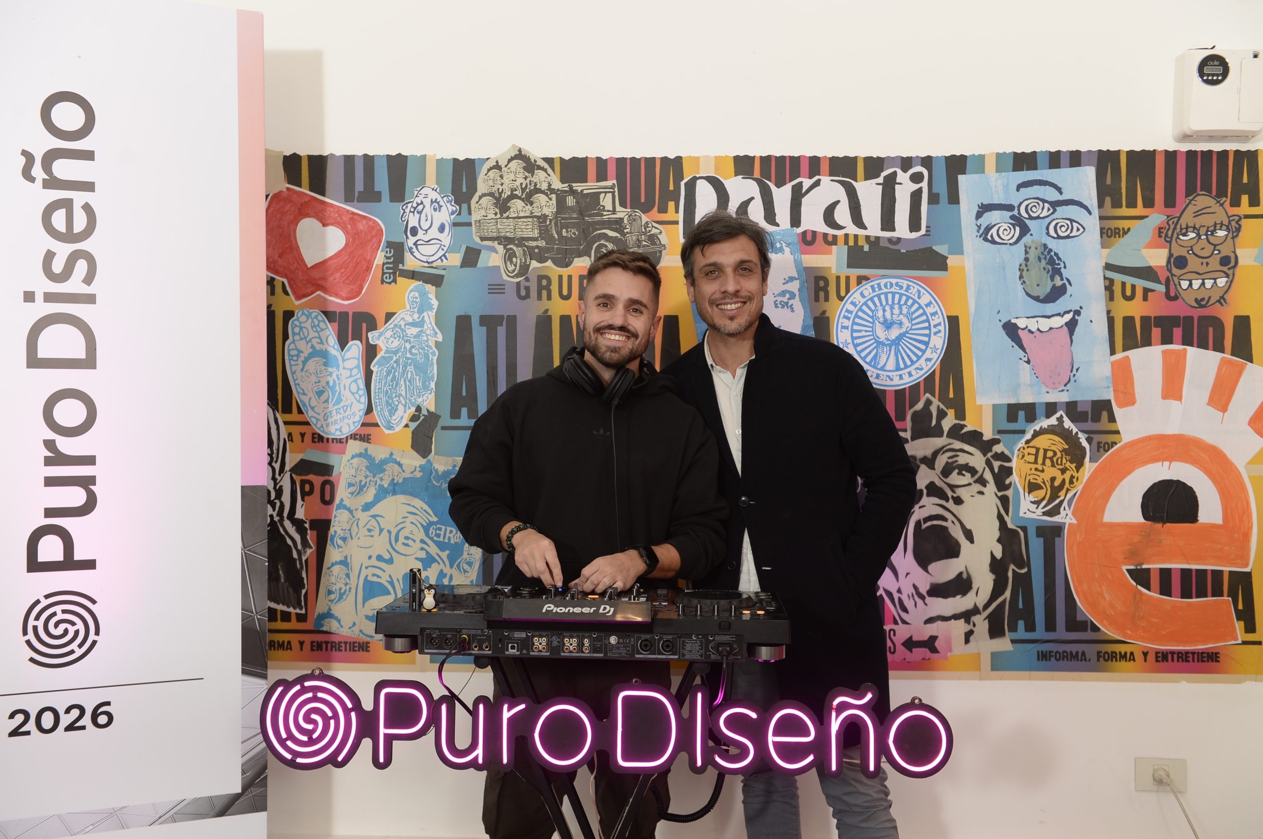 ¡Suban el volúmen! DJ Verdier y Matías Rosado, director y productor de Feria Puro Diseño. 