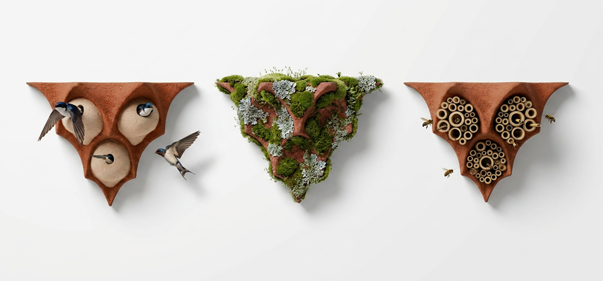 La propuesta consiste en la creación de nidos artificiales destinados al avión común (Delichon urbicum), una pequeña ave migratoria perteneciente a la familia de las golondrinas.