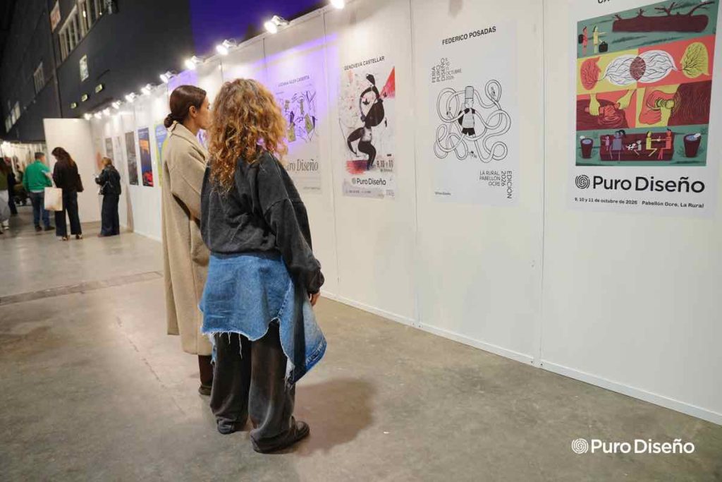 La muesta de afiches "Creá el póster" fue una atracción para los visitantes de Feria Puro Diseño 2026. 