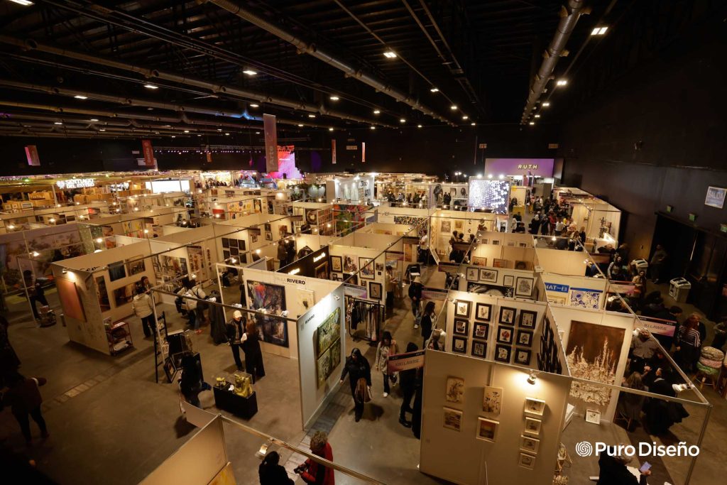 Una vista del Pabellón Ocre de La Rural, otra vez llena de talento y entusiasmo argentino con el sello de Feria Puro Diseño.